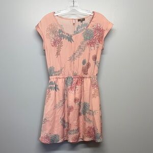 Surekana Floral Dress with Pockets Elastic Waist Summer Dress SIZE S